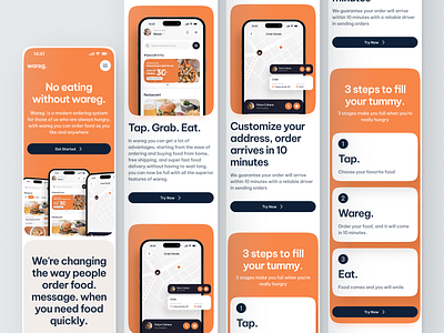Wareg - Food Delivery Web Responsive clean cooking courier delivery dinner fast food food food delivery lunch minimal minimalist order restaurant restaurant web shipping shop web app web design web responsive website