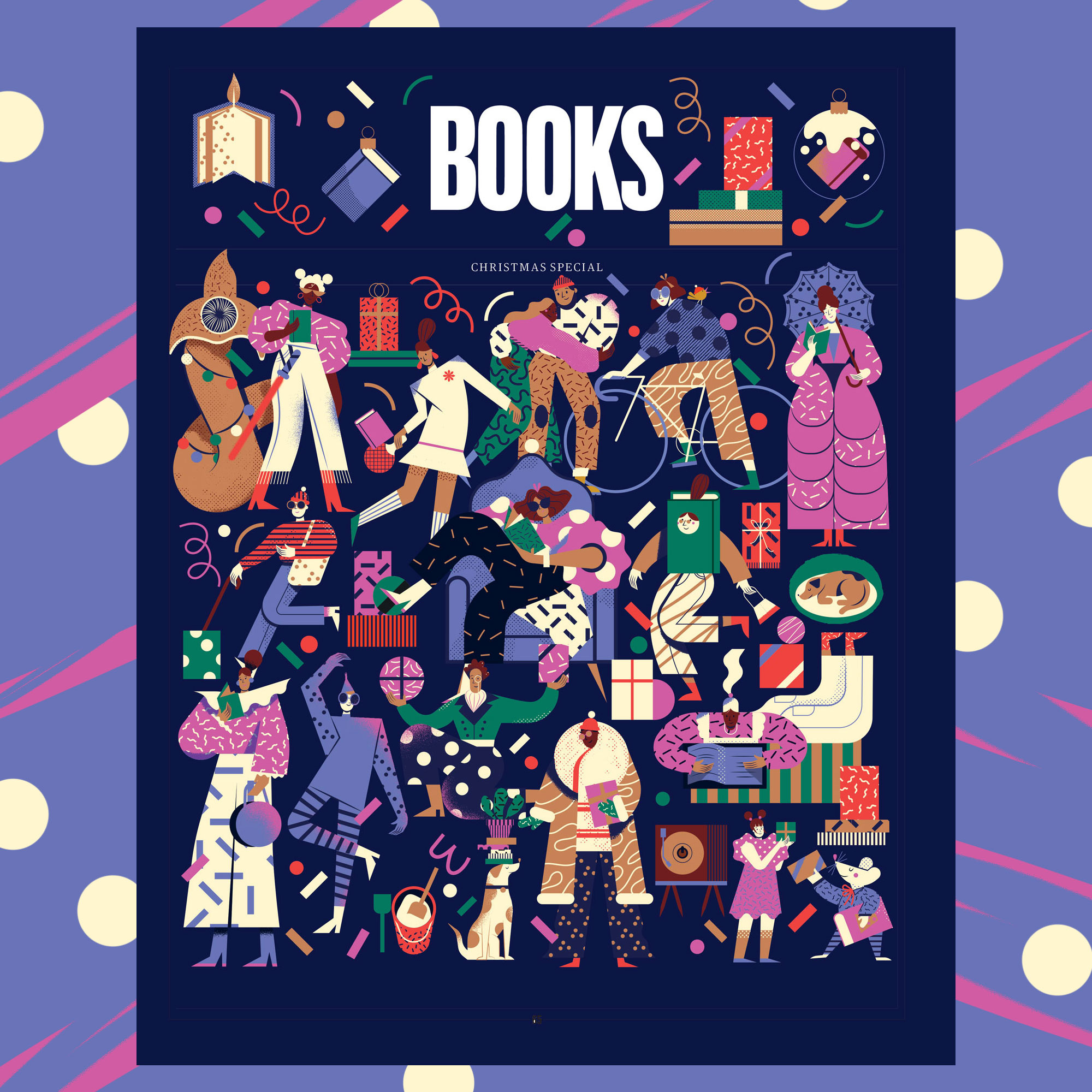 Gifting Books books character christmas digital editorial folioart illustration maite franchi