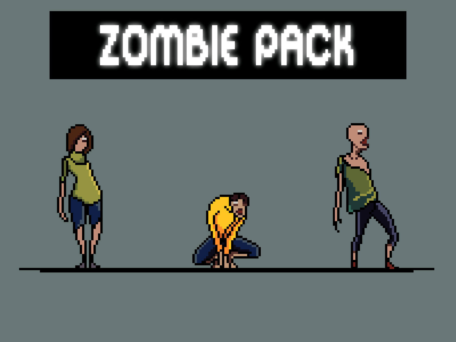 Free Zombie Sprite Sheet Pack Pixel Art by 2D Game Assets on Dribbble