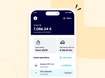 Home for Drivers 🚗 app card design driver finance illustration interface jump list minimal mobile product saas ui ux