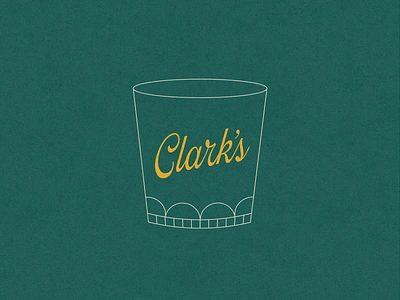 Clark's Supper Club branding cocktail cocktail bar design illustration mid century retro supper club type typography vector