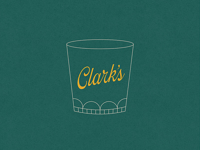 Clark's Supper Club branding cocktail cocktail bar design illustration mid century retro supper club type typography vector