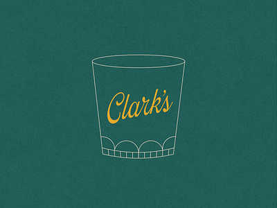 Clark's Supper Club branding cocktail cocktail bar design illustration mid century retro supper club type typography vector
