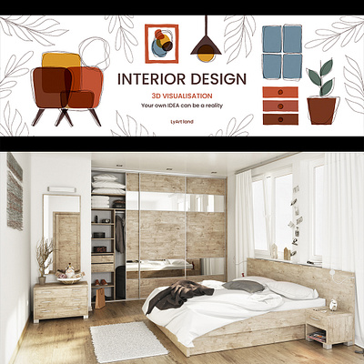 INTERIOR DESIGN - 3D Visualisation 3d archviz bed bedroom design furniture graphics house interior livingroom room visualisation viz wood