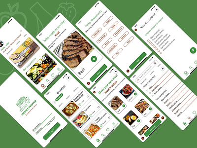 Meal kit retailer App food graphic design healthy meal kit ui ux