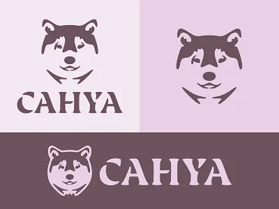 Band logo: Cahya band band logo branding dance design dog electronic graphic design illustration logo merch design music music branding musician musician logo shiba inu stencil stencil logo typography