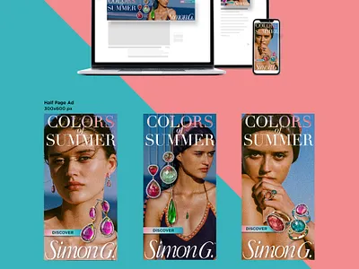 Summer Web Banners commercial cta designer jewelry fashion graphic design summer banners web banners