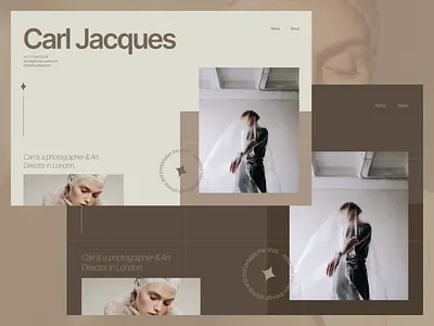 Carl Jacques - Photographer Portfolio concept design figma homepage photography portfolio ui website