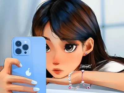 🤳 anime art character cute drawings girl girl character illustration