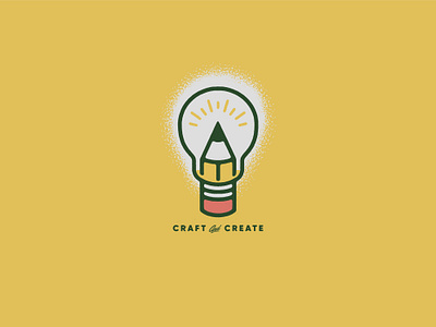 Craft and Create create design hand drawn illustration illustrator lettering light bulb pencil spark vintage