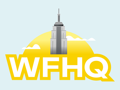 WFHQ Logo branding headquarters illustration internal logo new york nyc office onsite remote work sales vector
