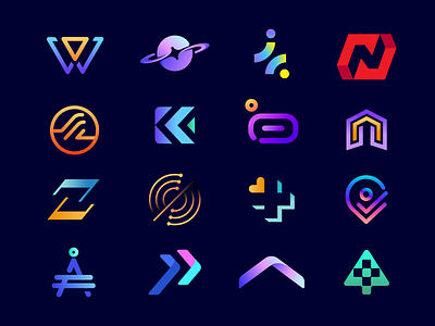 Logofolio v1-🧑🏻‍🎨 app branding colorful geometric icon logo logofolio startup ui vector visualidentity