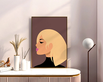 Blonde Haired Woman Illustration 3d animation app branding design graphic design icon illustration logo motion graphics typography ui ux vector