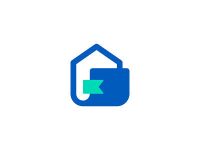 Book House Logo book branding education home house icon knowledge logo logo design logos real estate school simple vector