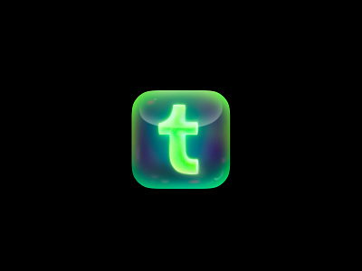 tumblr: Official Playoff app branding bubble glossy glow graphic design icon illustration ios lettering logo radioactive symbol tumblr