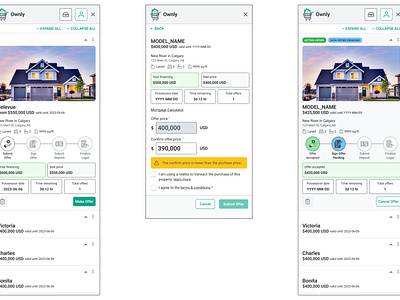 Home Purchase - Make Offer product design proptech ui ux