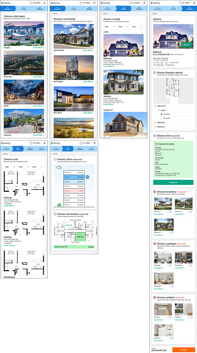 Build and Price a Home product design proptech ui ux
