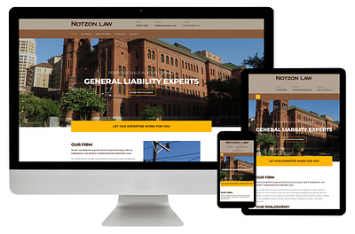Notzon Law - website web design