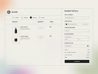 Daily UI Challenge | Day 2 - Checkout page checkout dailyui figma webdesign website
