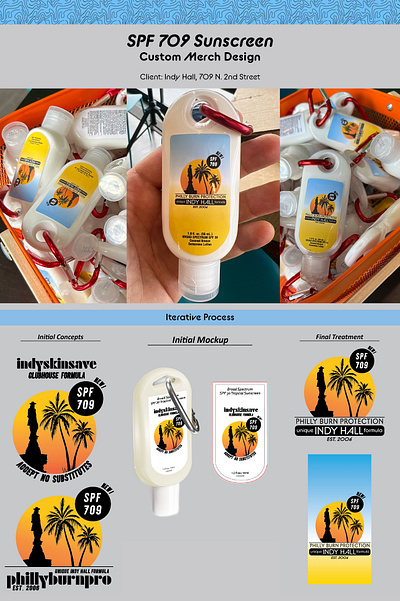 Custom Merch Design - Sunscreen collateral design marketing product promotional