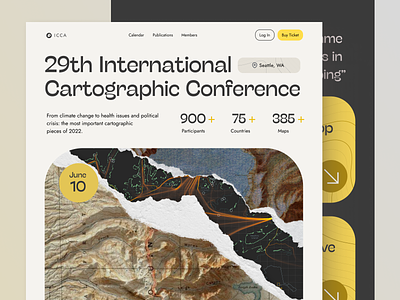 Concept for Cartography Event Page concept event ui web