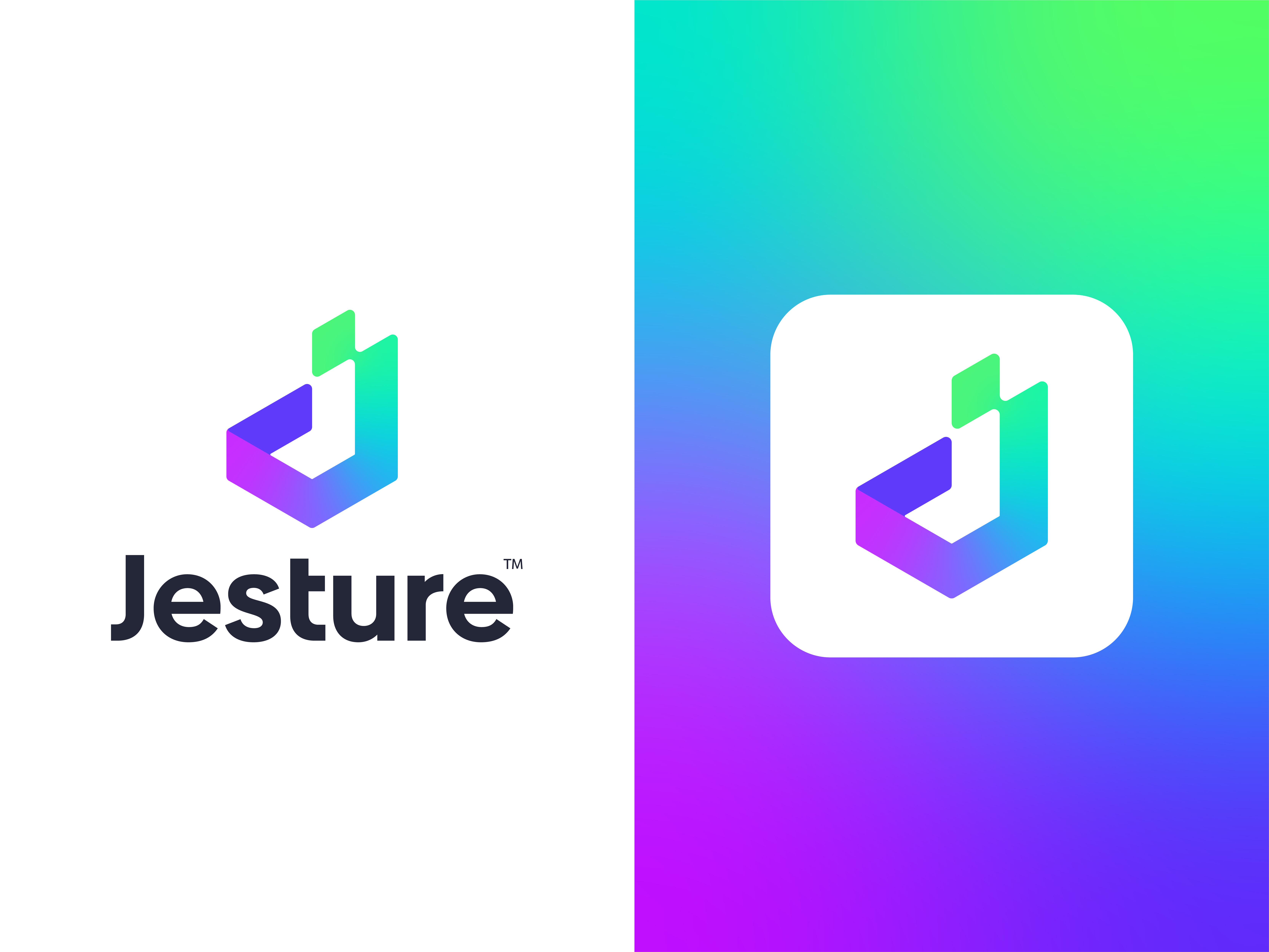 Jesture Logo Brand Identity Design | Technology Logo Concept By Sumon ...