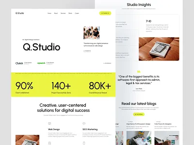 Qstudio - Agency Website Design agency agency template agency website creative agency framer. marketing agency portfolio web design website design