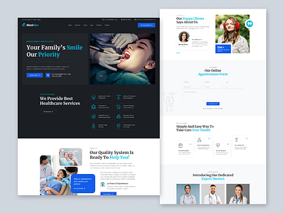 Medidoc - Home 03 clinic consulting dental dentist design doctor doctor appointment eye care health healthcare hospital medical medical service medicine pharmacy ui ux veterinary