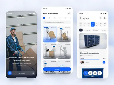 Movers & Delivery Service App app app design delivery dribbble home service app ios app mobile mobile app movers movers app moving service app product design ui uidesign uxdesign