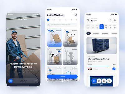 Movers & Delivery Service App app app design delivery dribbble home service app ios app mobile mobile app movers movers app moving service app product design ui uidesign uxdesign