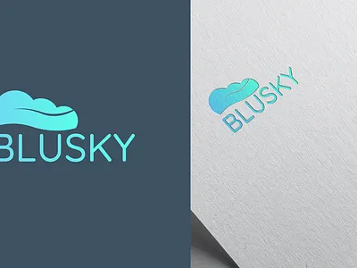 Blusky Logo branding graphic design logo