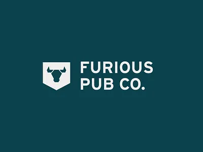 Furious Pub Co. Logo animal logo brand brand guidelines brand identity branding bull food logo logo logo design minimal logo style guides