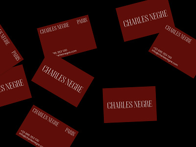 Charles Negre - Cards art directon branding business cards cards design graphic design logo typography