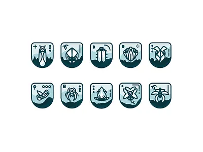 Bug Bounty Badges badges bug bounty developer hacker icons illustrator insect medals tech