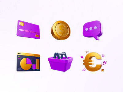 Free 3D graphics - Finance pack 3d basket branding bubble chat coin colorful credit card customizable dashboard design kit dollar ecommerce euro finance free illustration money pack power design visual assets