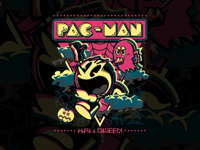PacMan Merch Designs apparel arcade christmas fashion gamer gaming ghost graphic tee halloween holiday merch merchandise pacman shirt shirt design summer tee tee design vintage