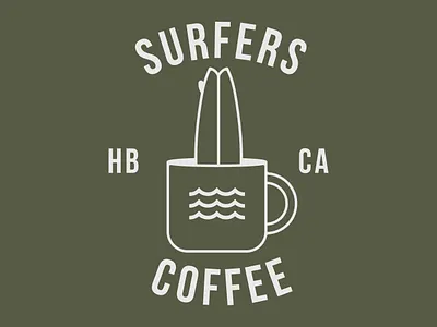 Surfers Coffee T-shirt Design Concept #1 art direction coffee coffee cup icon illustration print shirt surf surfboard surfer tshirt typography vector