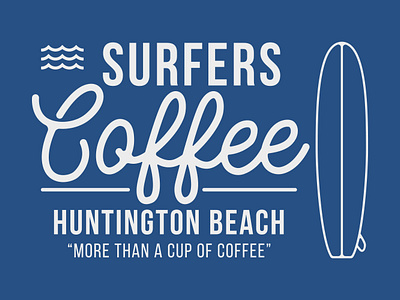 Surfers Coffee T-shirt Design Concept #2 art direction coffee design icon illustration print surf surfboard surfer typography vector wave