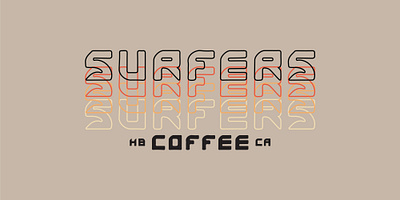 Surfers Coffee T-shirt Design Concept #3 art direction coffee design icon print repeat shirt surf surfer tshirt typography vector