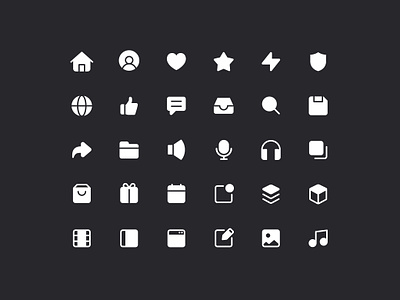 Filled Ui Icons filled filled icon glyph icon iconography icons mini ui user interface ux