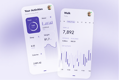 Health activity tracker – UI / Daily shot #11 activity health ui