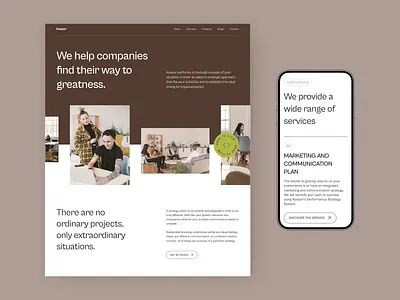 Digital Agency - Service Page agency branding business company creative agency digital agency digital marketing marketing minimal service service page team ui web design website