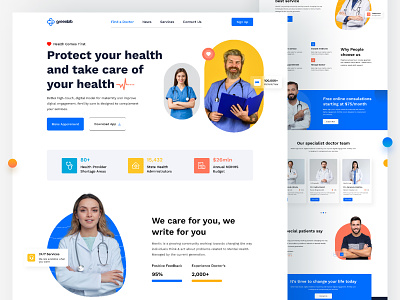 Medical Website Landing Page Template appointment clinic consult consultation doctor health health care home page hospital landing page medic medical medicine patient trending ui webdesign website website design