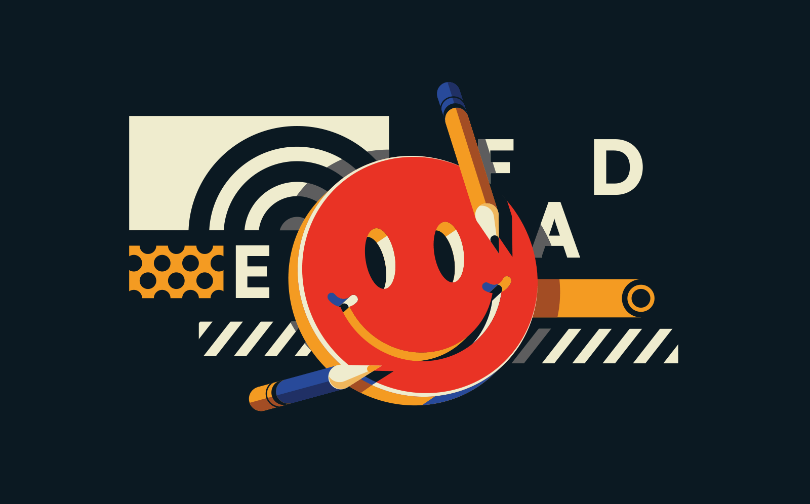 HAPPY 3d branding bright clean color contrast design emotions flat geometric graphic design happy illustration minimalistic design motion graphics pattern simple vector