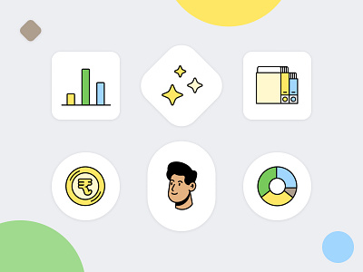 Wealth Management - Icon Set 01 2d app charts design dribbble finance fintech icons illustration insight investment marketing minimal portfolio product timeless ui ux vector web design