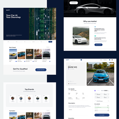 MARKT - Luxury Car Marketplace cars clean interaction design luxury product design ui uiux web app