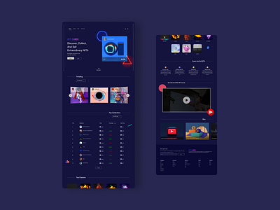 A NFT Website Landing Page animation app blockchain branding color design graphic design icon iconography illustration logo minimal nft typography ui uiux ux vector web website