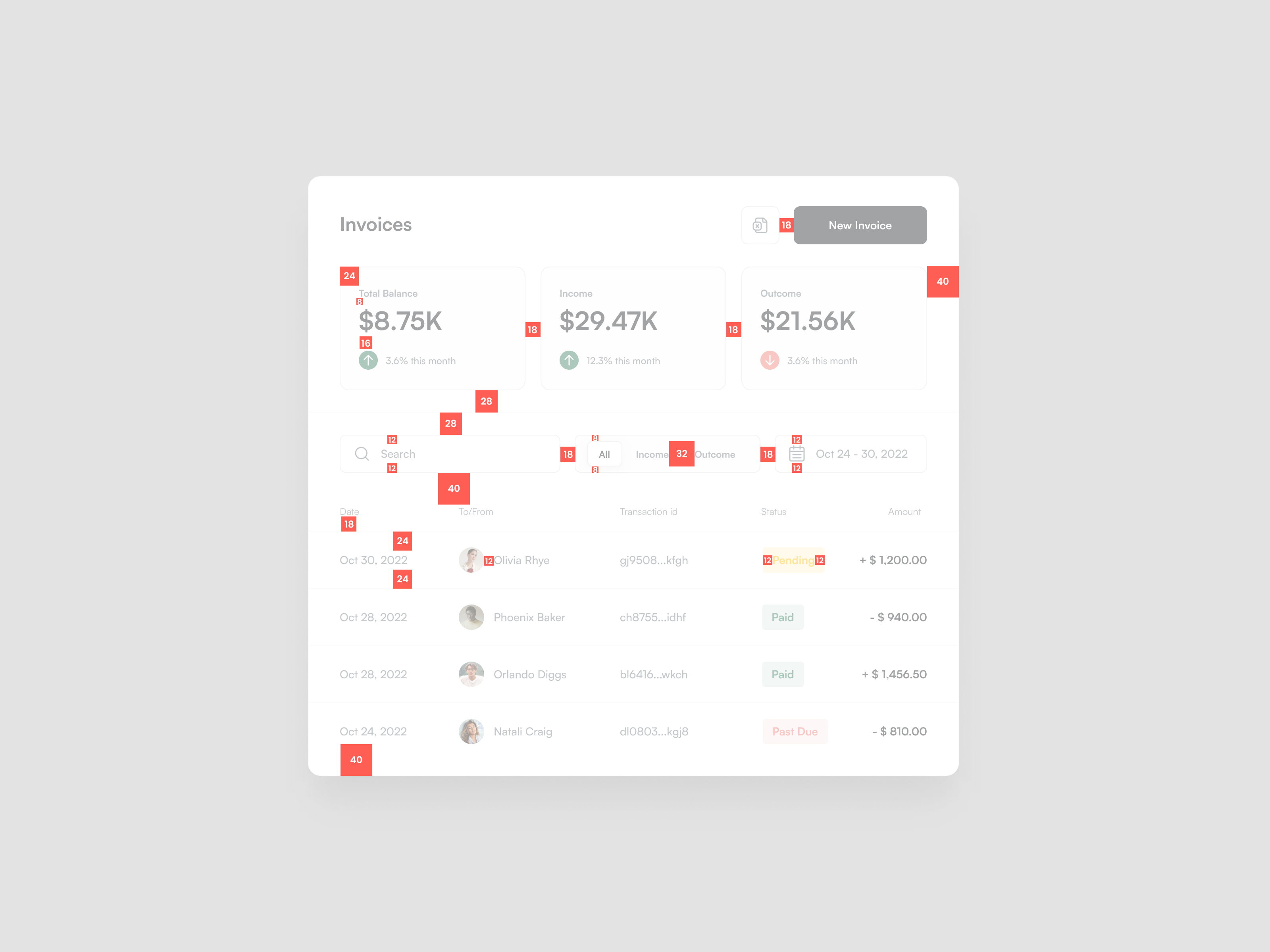 BalanceFlow - Interface elements design by Outcrowd on Dribbble