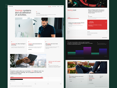EVOLUTION - Technology Website chart creative design landing page minimalist solutions technology tools ui ux web design website