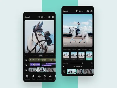 Video Edit App dashboard design mobile app ui ux videoedit
